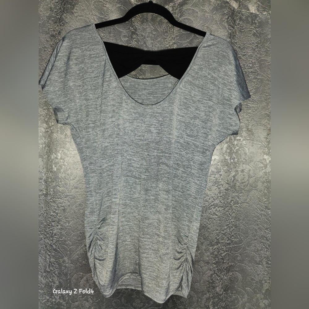 Silver bow blouse with black bow🎀